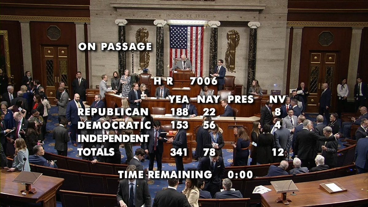 153 Democrats Vote Yes to Pass H.R. 7006